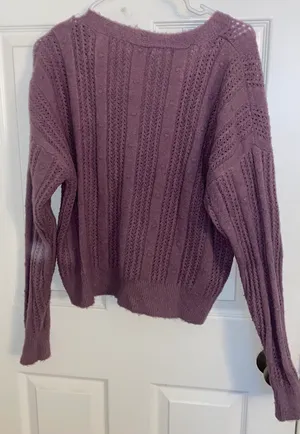 Purple Knit Cardigan Size M thumbnail 2
