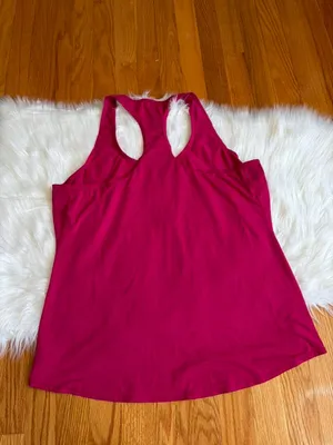Athleta Pink Racerback Tank Top Women’s Large thumbnail 3