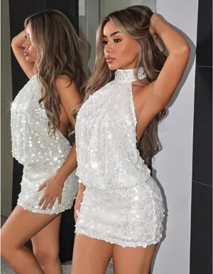 SHEIN Glitter Sequin Dress  thumbnail 4