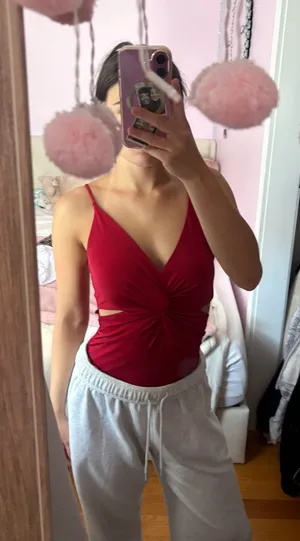 Express red body suit thumbnail 1