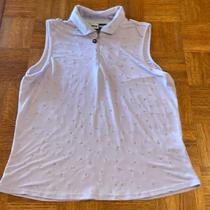 Jamie Sadock sleeveless zip front golf shirt size S thumbnail 1