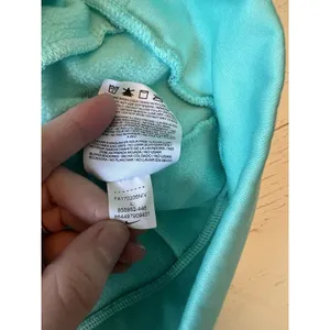 Nike Womens Large Teal Dri Fit Thermal‎ Training Tape Hoodie Workout Winter thumbnail 3
