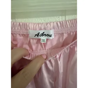 Aibrou Pink Satin Pajama Set Women 2XL Long Sleeve Button Down PJs NWT thumbnail 5
