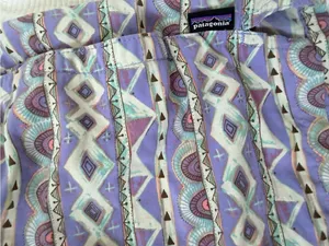 Patagonia summer vtg Barely Lavender and White Tribal Swim Shorts thumbnail 6
