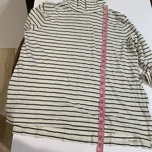 Madewell Striped Turtleneck Long Sleeve Top Size XL thumbnail 6