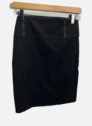 Express Pencil Skirt Women 0 Black Hook Eye Detail Professional Career Chic y2k thumbnail 1