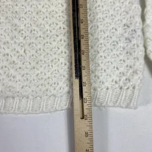 Scandal Italy Sweater Womens One‎ Size White Textured Open Knit Raglan Pullover thumbnail 4