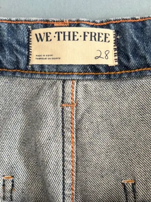 NWT Free People We The Free Palmer Tunnel Vision Baggy Relaxed Cuffed Jeans‎ thumbnail 7