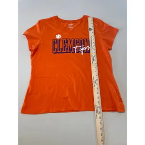 Hanes Clemson Tigers Womens Orange V Neck Tee Shirt Size XL thumbnail 3