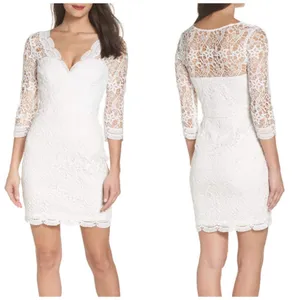 Lulus White Lace Cocktail Dress XS New Tags thumbnail 2