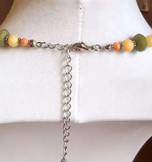 Coldwater Creek Boho Chic Multicolor Beaded Tassel Necklace Adjustable thumbnail 4