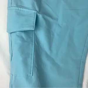 Gilly Hicks size medium Light Blue Cargo Pants sweats jogger wide leg thumbnail 9