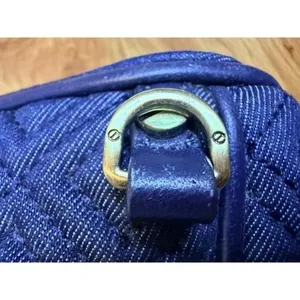 Tory Burch Fleming Denim Quilted Convertible Backpack Shoulder Bag Large thumbnail 5