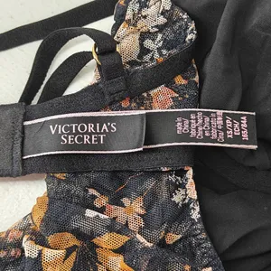 Victoria's Secret Multicolor Floral Black Mesh Top Womens Xsmall thumbnail 3