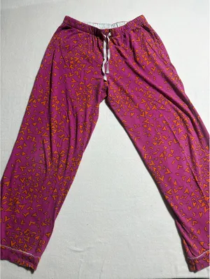 DKNY Women's Small Pink and Orange Heart Print Pajama Set thumbnail 7