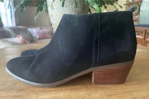 J Crew Womens Sawyer Black Suede Side Zip Booties Ankle Boots Size thumbnail 1