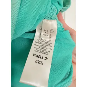 Free People Crop Top Womens Small Mint‎ Green Tie Shoulder Ruched Ribbed Boho thumbnail 7
