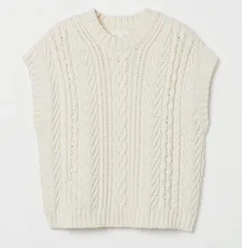 H&M Cable Knit Sweater Vest thumbnail 1