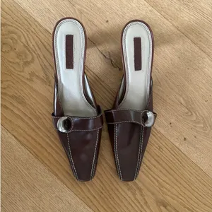 Unisa - Leticia Low Heel Buckle Mules in Dark Brown thumbnail 2