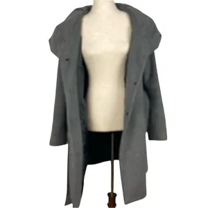 TAHARI Wool Blend Belted Shawl Collar Coat, Jacket in Grey thumbnail 7