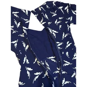 Maeve Anthropologie Navy Blue White Fern Print Sweetheart Mini Dress XS thumbnail 11