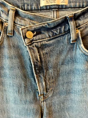 Abercrombie 90s Straight Ultra High Rise Criss Cross Waist Jeans Size 27 4 thumbnail 4