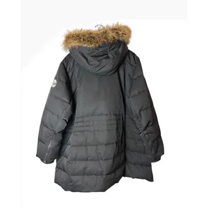 Arctic Expedition Down Puffer Coat Women 5X Black Quilted Faux Fur Parka Winter thumbnail 3