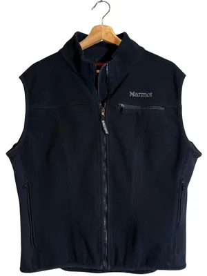 Vintage Marmot Windstopper Full Zip Fleece Vest Women's Large Black Gorpcore thumbnail 3
