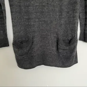 Aerie Sweater Women's Size M Lightweight Pockets Charcoal Gray thumbnail 2