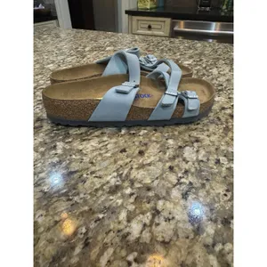 Birkenstock Franca Stone Blue Size 39 US Women's 8 Strappy Slide Sandal thumbnail 4