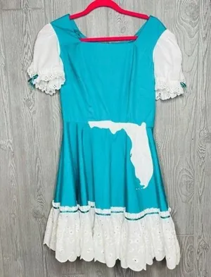 Unique handmade Florida dress clogging dance costume dress ruffle flare thumbnail 2