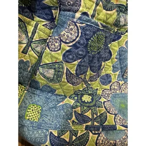 VERA‎ BRADLEY Iconic GRAND Weekender Travel Bag Daisy Doodle Green Blue Y2K thumbnail 9