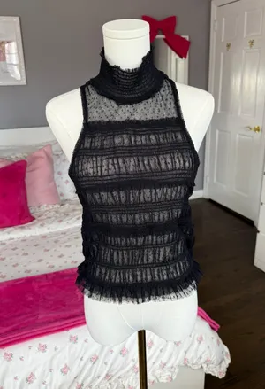 Lace High Neck Top thumbnail 1