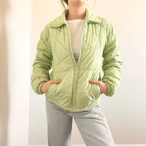 Vintage Columbia Light Green Quilted Puffer Jacket thumbnail 4