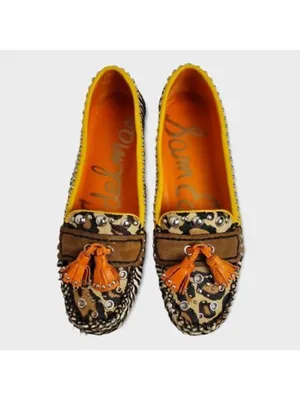 Sam Edelman Aurora Leather Zebra Animal Print Cow Hair Tassel Loafers Sz 7.5M thumbnail 5