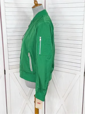 Levi’s Melanie Lightweight Bomber Flight Jacket Green Small Streetwear Blokecore thumbnail 3