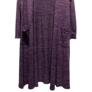 Lularoe Women's Medium‎ Purple Open Cardigan Duster Pocket Loose Fit thumbnail 2