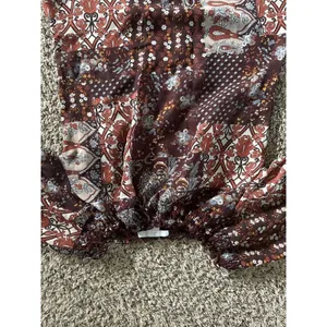 VTG Charlotte Russe Women's Boho Brown Print Sheer‎ Quarter Sleeve Dress Size S thumbnail 3