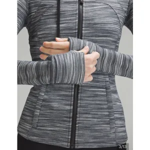 Lululemon Hooded Define Jacket Nulu Heathered Black‎ White 8 thumbnail 10