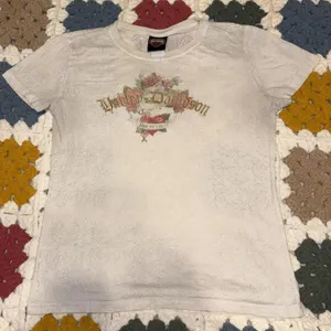 Vintage Y2K Harley-Davidson Floral “Live to Ride” Woman’s Medium Open Road Tee thumbnail 1