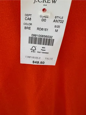 J. Crew Orange Eyelet Ruffle Tank Top thumbnail 5