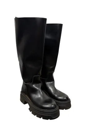H&M Chunky Knee High Lug Sole Boots Size 7 thumbnail 2