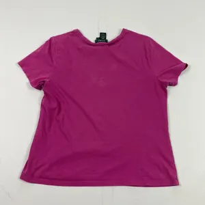 Lauren Ralph Lauren Shirt Womens‎ XL Magenta Pink Pocket Tee Casual 100% Cotton thumbnail 7