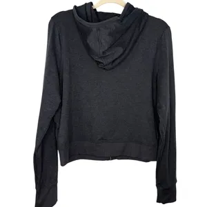 Vuori Halo Mini Full Zip Hoodie Women's Size XL Dark Gray Soft Athleisure thumbnail 3