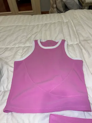 Pink Biker Shorts Set Size M thumbnail 3