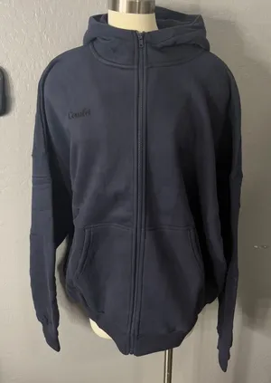 Comfrt cloud zip hoodie, Navy, XL Blue thumbnail 1