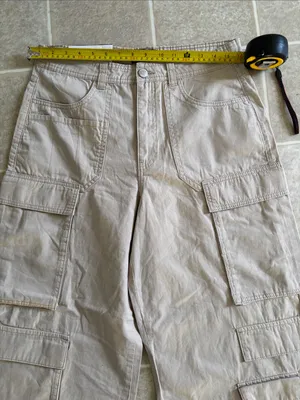 refuge Beige Wide-Leg Cargo Joggers thumbnail 4