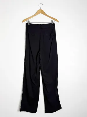 Lululemon Women’s Size 6 High Rise Pleated Trouser Pants Black thumbnail 4