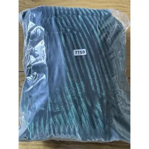 Baltic Born‎ Emerald Green Striped Velvet Velour Wrap Dress Women Size Small thumbnail 11