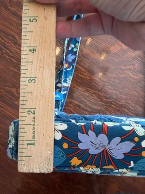 Vera Bradley Navy Blue Floral Quilted Shoulder Bag thumbnail 13